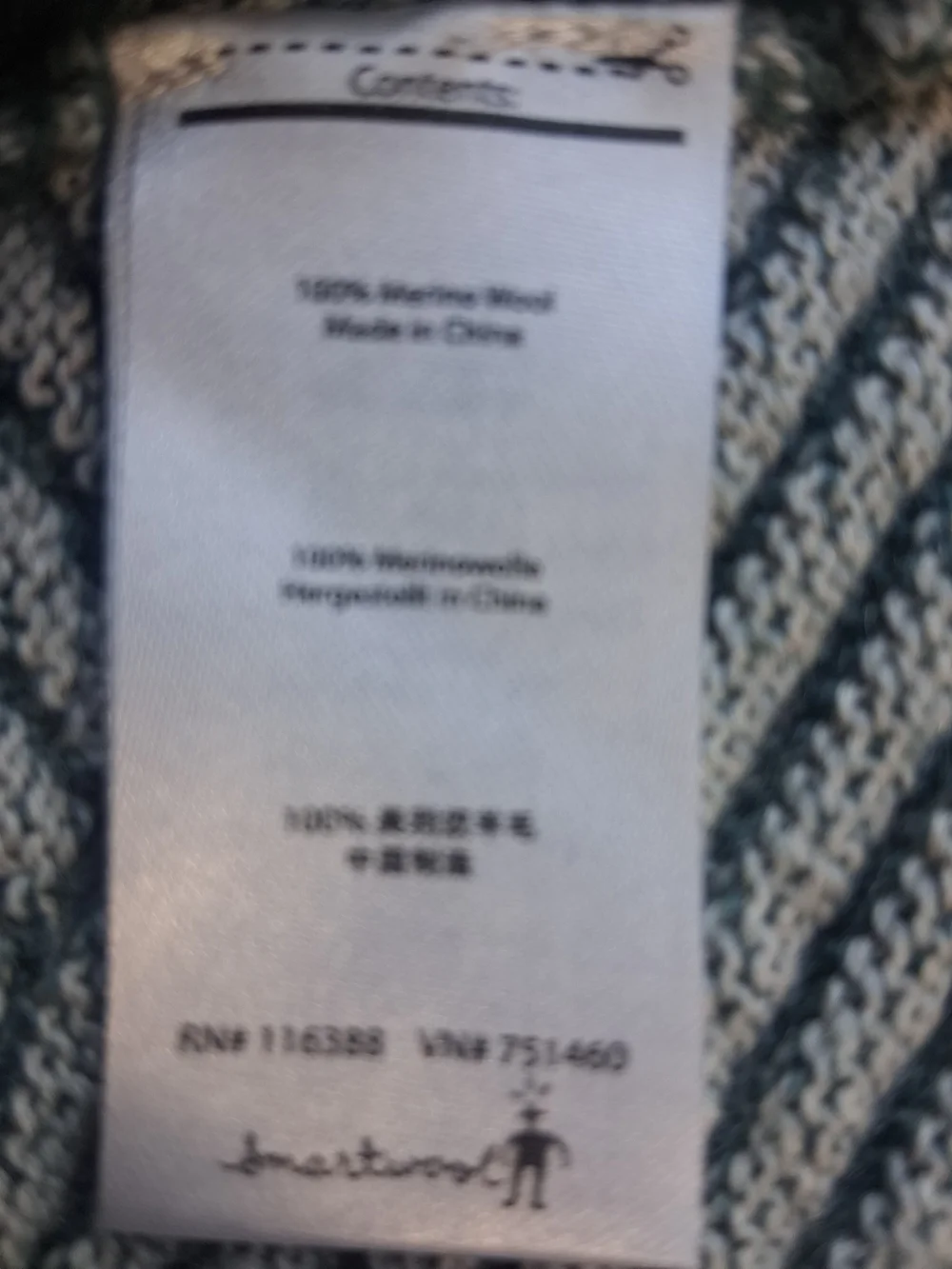 Smart Wool Women’s Teal And Cream Quarter-Zip Textured Front Sweater Fall SizeM